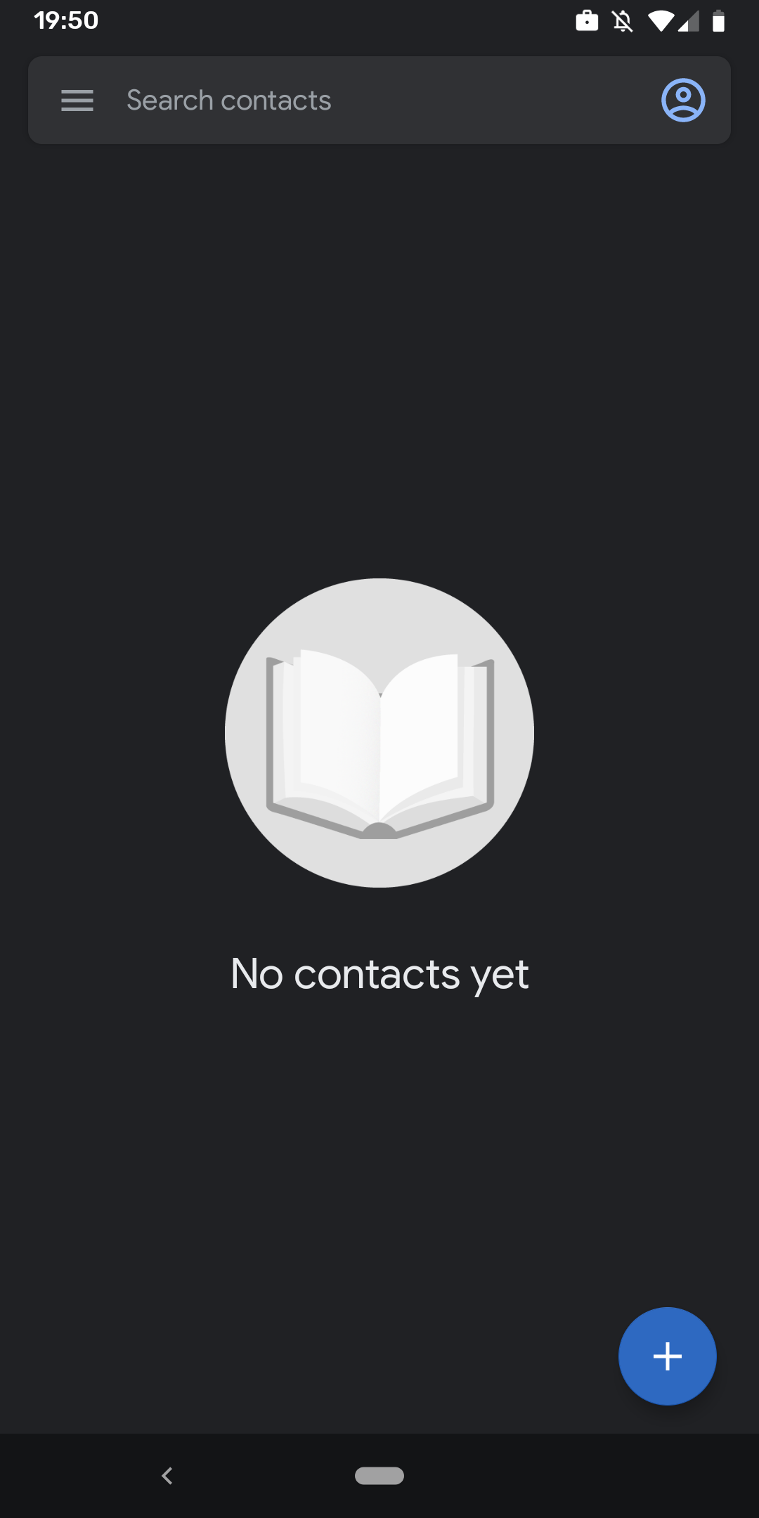 No contacts in the new Work Profile