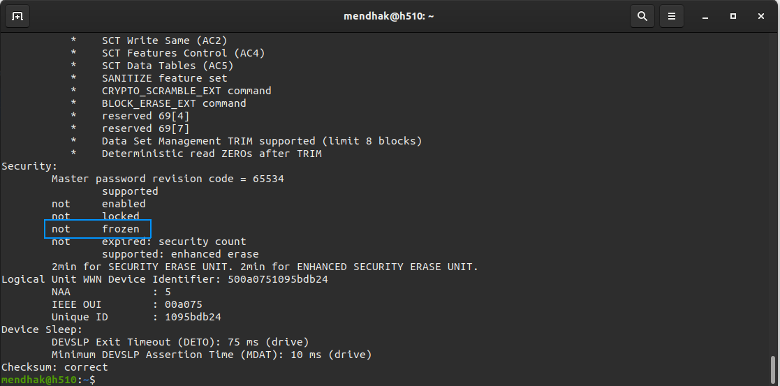 secure erase ssd linux